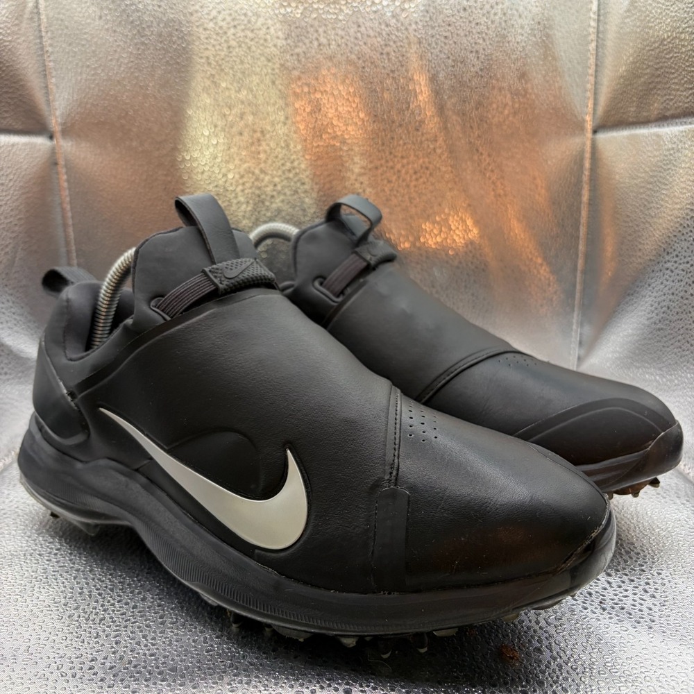 Size 9 Nike Golf Tour Premiere Black Silver Mens Comfort Golf Shoes AO2241-002
